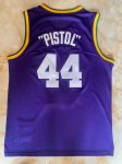 NBA 44 Pete Maravich PISTOL Jazz 1974-75 Maillot Violet